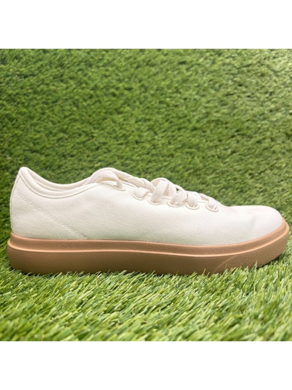 Allbirds Canvas Piper 2 Womens Size 7.5 White Athletic Running Shoes Sneakers